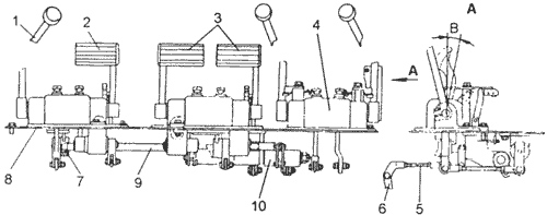 Управление редуктором лебедки и дублирующие органы управления трактором